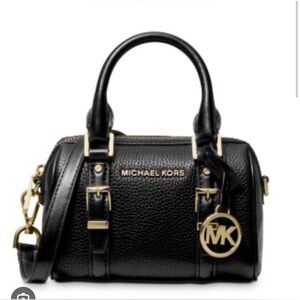 Michael Kors Bedford Legacy Extra Small Logo Duffle Bag in Black/Gold